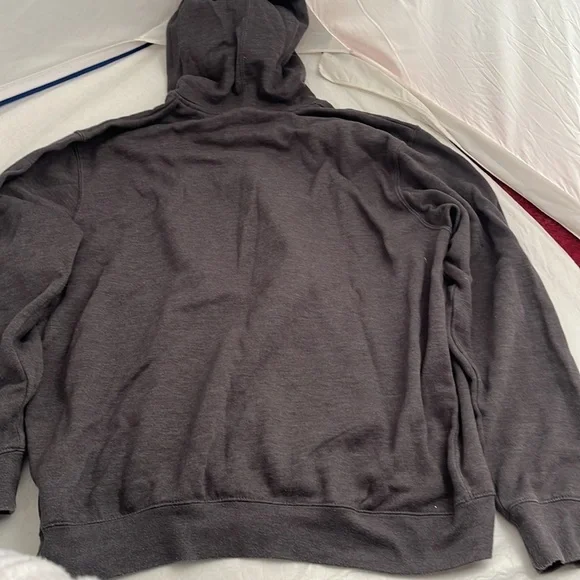 Majestic dark gray Chicago Blackhawks NHL hockey sewn on logo pocket hoodie - Picture 2 of 6